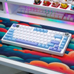 BÀN PHÍM CƠ LEOBOG HI75 WHITE PURPLE LEOBOG GREYWOOD V4 SWITCH