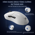 CHUỘT DELUX M500 PRO MULTI MODES TRẮNG (PAW3395 MAX/58G)