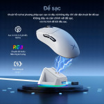 CHUỘT DELUX M500 PRO MULTI MODES TRẮNG (PAW3395 MAX/58G)