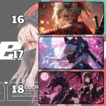 LÓT CHUỘT WARRIOR AI GIRL CỠ LỚN SIZE 90X40 DÀY 5MM