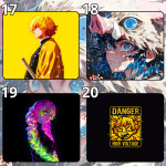 LÓT CHUỘT DEMON SLAYER GAMING SIZE 45X40 DÀY 3MM