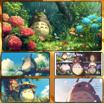 LÓT CHUỘT TOTORO CỠ LỚN SIZE 80X30 DÀY 3MM