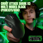 CHUỘT ATTACK SHARK V3 MULTI MODES BLACK (PAW3311/65G)