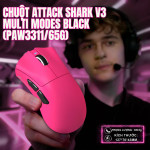 CHUỘT ATTACK SHARK V3 MULTI MODES BERRY RED (PAW3311/65G)
