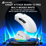 CHUỘT ATTACK SHARK V3 PRO MULTI MODES WHITE (PAW3311/65G)