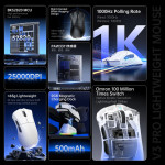 CHUỘT ATTACK SHARK V3 PRO MULTI MODES BERRY RED (PAW3311/65G)