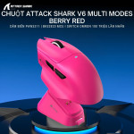CHUỘT ATTACK SHARK V6 MULTI MODES BERRY RED (PAW3311/65G)