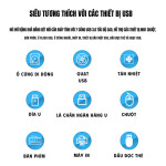 BỘ CHIA USB HUB 3.0 NHÔM U3H704 RGB 4 CỔNG