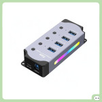 BỘ CHIA USB HUB 3.0 NHÔM U3H704 RGB 4 CỔNG