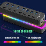 BỘ CHIA USB HUB 3.0 YXU307 RGB 7 CỔNG