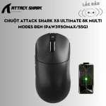 CHUỘT ATTACK SHARK X8 ULTIMATE 8K MULTI MODES TRẮNG (PAW3950MAX/55G)