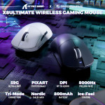 CHUỘT ATTACK SHARK X8 ULTIMATE 8K MULTI MODES TRẮNG (PAW3950MAX/55G)