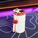 Cốc giữ nhiệt 450ml hiển thị nhiệt độ thông minh màu trắng nắp đỏ