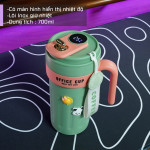 Cốc giữ nhiệt 700ml hiển thị nhiệt độ thông minh màu xanh hồng