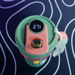 Cốc giữ nhiệt 700ml hiển thị nhiệt độ thông minh màu xanh hồng