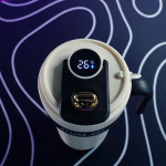 Cốc giữ nhiệt 700ml hiển thị nhiệt độ thông minh màu đen trắng