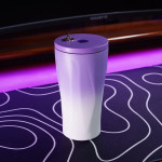 Cốc giữ nhiệt 600ml thời trang gradient trắng tím
