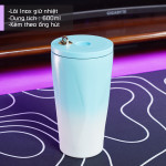 Cốc giữ nhiệt 600ml thời trang gradient trắng xanh