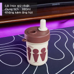 Cốc giữ nhiệt 380ml Nâu Good Luck For You
