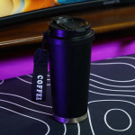 Cốc giữ nhiệt 700ml cafe văn phòng màu đen đế vàng