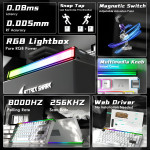 BÀN PHÍM CƠ ATTACK SHARK R85HE 8K STAR WHITE MAGNETIC AMBER SWITCH