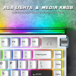 BÀN PHÍM CƠ ATTACK SHARK R85HE 8K STAR WHITE MAGNETIC AMBER SWITCH