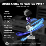 BÀN PHÍM CƠ ATTACK SHARK R85HE 8K STAR WHITE MAGNETIC AMBER SWITCH