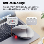 CHUỘT INPHIC X9 PRO DUAL MODE SILENT SWITCH WHITE GREY