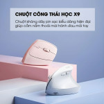 CHUỘT INPHIC X9 PRO DUAL MODE SILENT SWITCH WHITE GREY