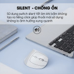 CHUỘT INPHIC X9 PRO DUAL MODE SILENT SWITCH WHITE GREY