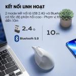 CHUỘT INPHIC X9 PRO DUAL MODE SILENT SWITCH WHITE GREY