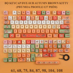 BỘ KEYCAP DYE-SUB AUTUMN BROWN KITTY (PBT/MOA PROFILE/127 PHÍM)