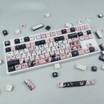 BỘ KEYCAP DYE-SUB BLACK PINK CAT (PBT/MAO PROFILE/132 PHÍM)