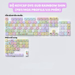 BỘ KEYCAP DYE-SUB RAINBOW SHIN (PBT/MOA PROFILE/135 PHÍM)