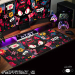 LÓT CHUỘT MÈO GRAFFITI 2026 CỠ LỚN SIZE 90X40 DÀY 3MM