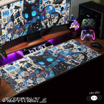 LÓT CHUỘT MÈO GRAFFITI 2026 CỠ LỚN SIZE 90X40 DÀY 3MM