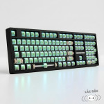 KIT BÀN PHÍM CƠ LEAVEN K108 ĐEN POM GREEN SWITCH