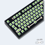 KIT BÀN PHÍM CƠ LEAVEN K108 ĐEN POM GREEN SWITCH