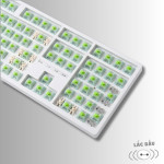KIT BÀN PHÍM CƠ LEAVEN K108 TRẮNG POM GREEN SWITCH