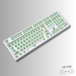 KIT BÀN PHÍM CƠ LEAVEN K108 TRẮNG POM GREEN SWITCH