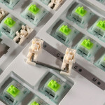 KIT BÀN PHÍM CƠ LEAVEN K108 TRẮNG POM GREEN SWITCH