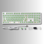 KIT BÀN PHÍM CƠ LEAVEN K108 TRẮNG POM GREEN SWITCH