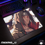 LÓT CHUỘT KÍNH CƯỜNG LỰC  ITACHI UCHIHA GAMING SIZE 35X30 DÀY 3MM