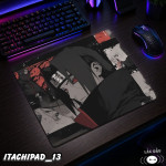 LÓT CHUỘT KÍNH CƯỜNG LỰC  ITACHI UCHIHA GAMING SIZE 35X30 DÀY 3MM