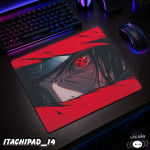 LÓT CHUỘT KÍNH CƯỜNG LỰC  ITACHI UCHIHA GAMING SIZE 35X30 DÀY 3MM