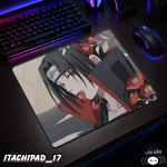 LÓT CHUỘT KÍNH CƯỜNG LỰC  ITACHI UCHIHA GAMING SIZE 35X30 DÀY 3MM