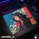 LÓT CHUỘT KÍNH CƯỜNG LỰC  ITACHI UCHIHA GAMING SIZE 35X30 DÀY 3MM
