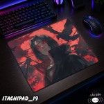 LÓT CHUỘT KÍNH CƯỜNG LỰC  ITACHI UCHIHA GAMING SIZE 35X30 DÀY 3MM