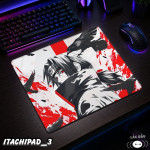 LÓT CHUỘT KÍNH CƯỜNG LỰC  ITACHI UCHIHA GAMING SIZE 35X30 DÀY 3MM