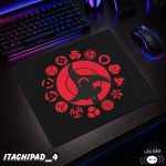 LÓT CHUỘT KÍNH CƯỜNG LỰC  ITACHI UCHIHA GAMING SIZE 35X30 DÀY 3MM